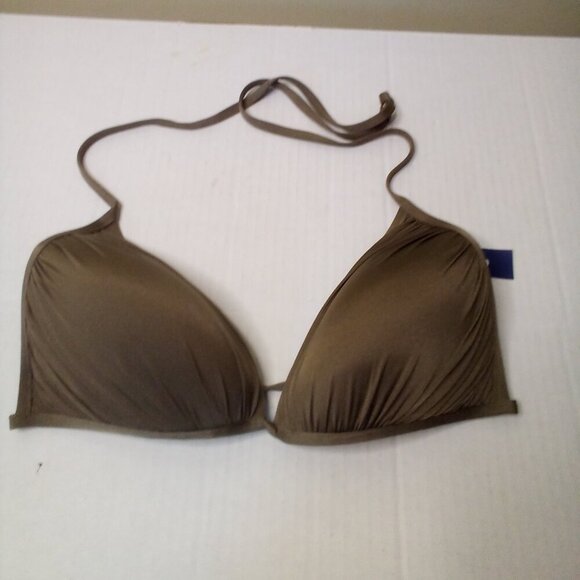 Old Navy Bikini Top Women XL Triangle Swim Padded Cups Brown - Picture 1 of 12